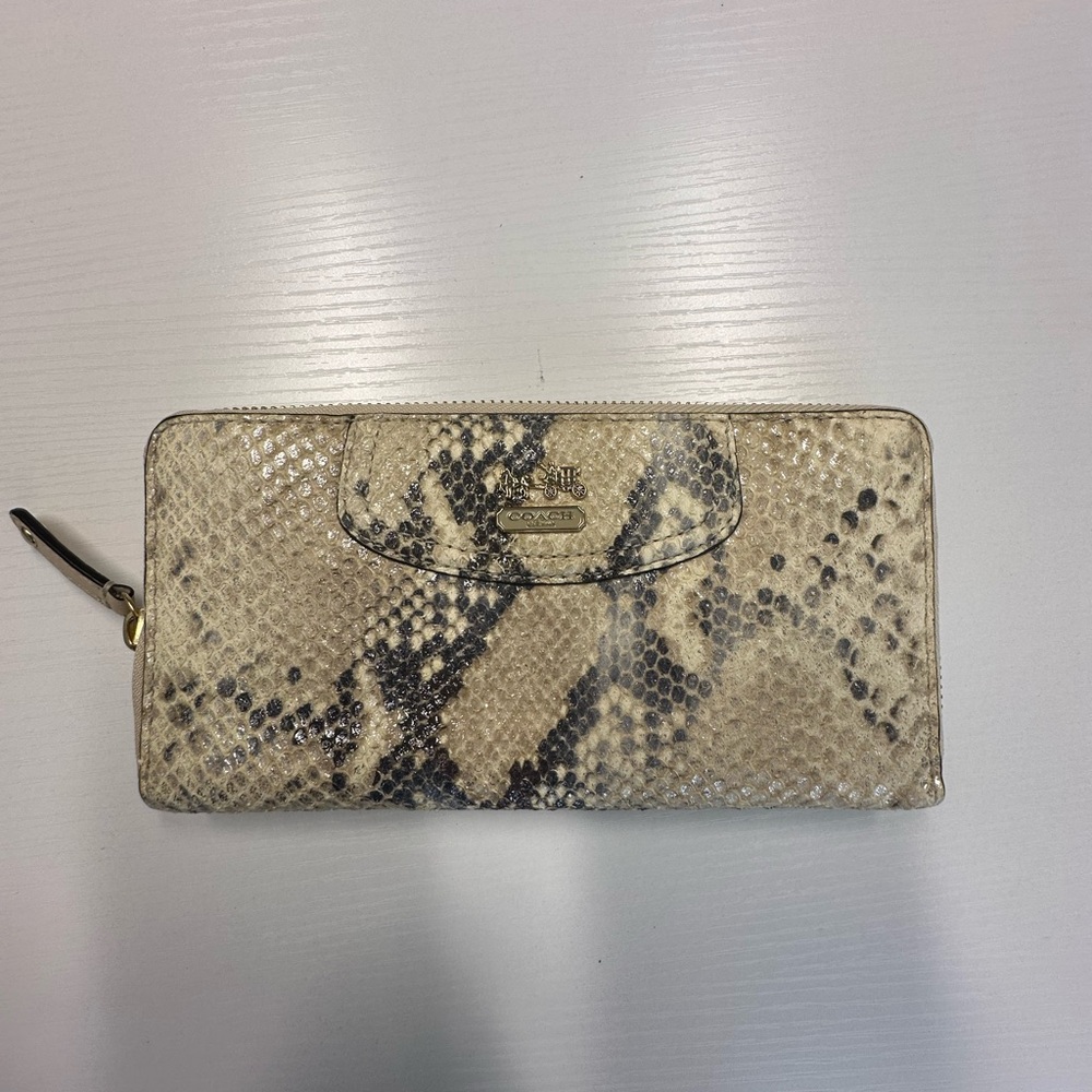 Coach Snake Print Wallet